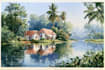 draw a watercolor landscape illustration