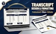 design and format a professional high school transcript template