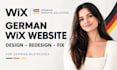 build german wix website design, wix website redesign german website development