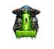 craft a custom vintage alien logo and vector illustration