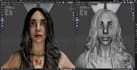 perfect character weight paint 3d model rigging skinning, facial rig blendshape