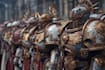 create epic grimdark sci fi character art inspired by warhammer 40k
