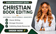 edit christian books, devotionals, prayer journals, and manuscripts