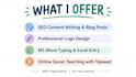 be content writer, logo designer quran teacher