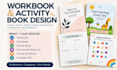 educational workbook design, worksheet, activities book design, canva workbook