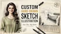 create custom sketch illustrations and hand drawn artwork
