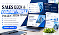 create a sales deck or company profile presentation design, sales presentation