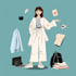 draw modern flat character illustrations