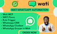 build whatsapp automation, flows and chatbots using wati