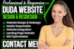 build and design a website using  duda website builder