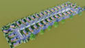 3d render neighborhood, site plan, , urban, community, park, masterplan, pool
