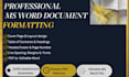 do professional ms word document formatting and cover letter design