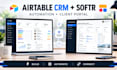 build airtable CRM, automation and softr client portal