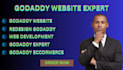 design godaddy website redesign godaddy web development godaddy expert ecommerce