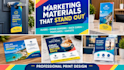 design professional door hanger, rack card, flyer, postcard and leaflet
