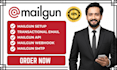setup mailgun transactional email API SMTP webhook dns integration email setup