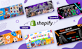 design shopify logo, branding kit, makeup, amazon, ecommerce, website, ebay