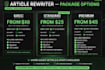 rewrite, paraphrase and rephrase article blog post