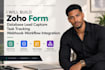 build zoho form database lead capture task tracking webhook workflow integration