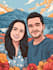 paint custom couple portrait