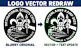 redraw your logo and convert image to vector in adobe illustrator