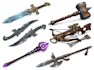 create game weapon design and illustration