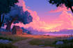 draw anime background, 2d environment, landscape