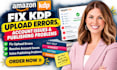 fix KDP upload errors, account issues, and publishing problems