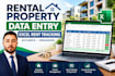 do rental property data entry and excel rent tracking