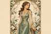 create a with art nouveau illustration