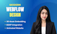 build an interactive 3d webflow website for creative brands