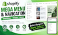 do shopify mega menu  navigation setup dropdown menuheader mobile menu
