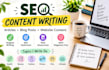 write SEO optimised  articles and blog posts