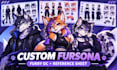 create custom detailed fursona oc and furry reference sheet
