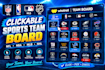 create an interactive clickable obs overlays, whatnot team boards
