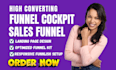 build a high converting funnel cockpit and landing page