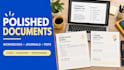 do ms word document formatting, workbook journal design in affinity publisher