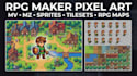 pixel art character rpg maker mv mz, sprite sheet, pixel art tilest, rpg map