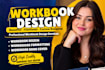 do educational workbook design workbook formatting workbook book cover design