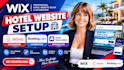 do wix hotel website setup, airbnb, bookingcom hotel reservation integration