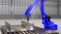 create 3d industrial robotic animation, mechanical robotic pick, cad rendering
