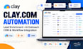 build clay automation, lead enrichment and ai outreach workflows