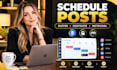 manage social media post schedule buffer hootsuite metricool posting