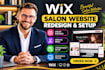 do wix salon website redesign, online booking, service menu appointment setup