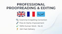 proofread and edit your english or french content