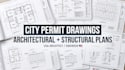 do architect drawing city permit blueprint structural drawing as USA architect