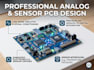 design analog sensor pcb, adc, low noise circuit and embedded electronics