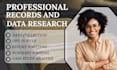 research USA public records and organize the data