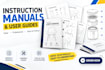create an instruction manual, user guide assembly illustrations for  product use