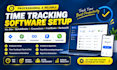 setup time tracking software via jira quickbooks connecteam freshbooks bamboohr